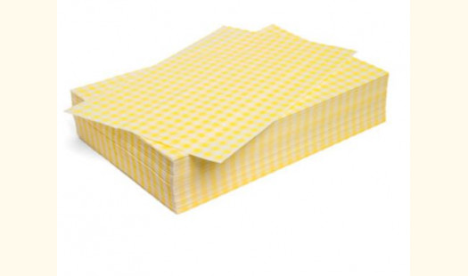 Duplex Yellow Gingham Wrapping Sheets 10" x 15" (500 pack)